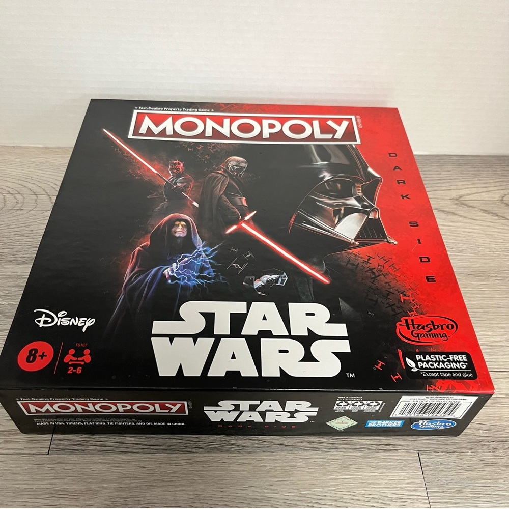 Hasbro Disney Monopoly Star Wars Dark Side Edition Board Game
